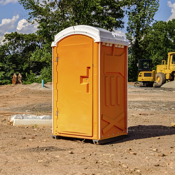 how often are the porta potties cleaned and serviced during a rental period in Youngwood